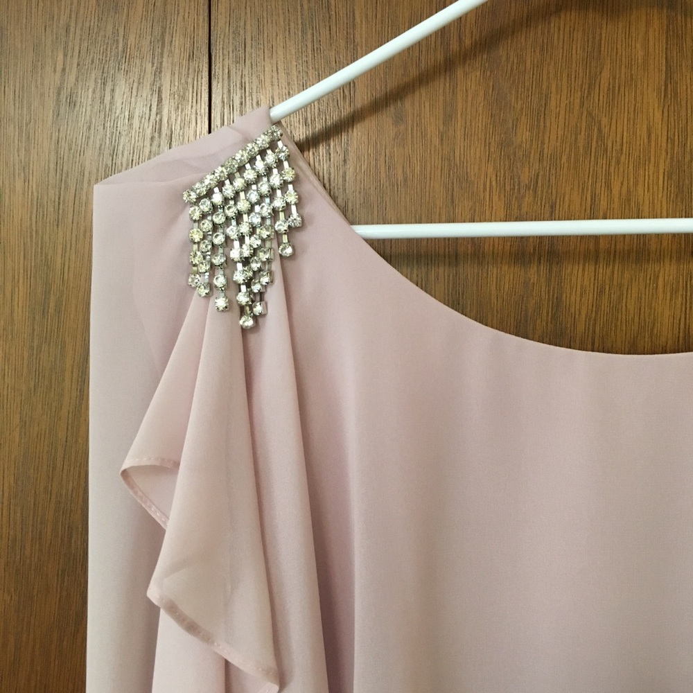 Asymmetrical Rhinestone Dress - Picture 3 of 8